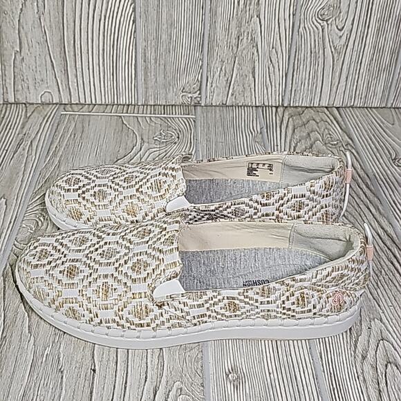 Clarks Step Glow Slip On Loafer Flats Natural White Weave Womens Size 6.5 New - Picture 4 of 12